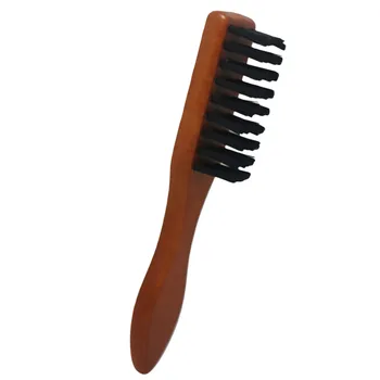 

Broken Hair Brush Hair Style Design Beard Cleaning Brush Retro Wooden Handle Man Broken Hair Brush for Home Store