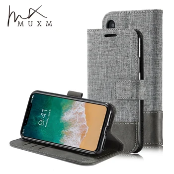 

Canvas Case For oppo Realme X2 Pro Case PU Leather Cover For Realme X2 Pro Case Magnetic Flip Wallet Cover Kickstand Card Slots