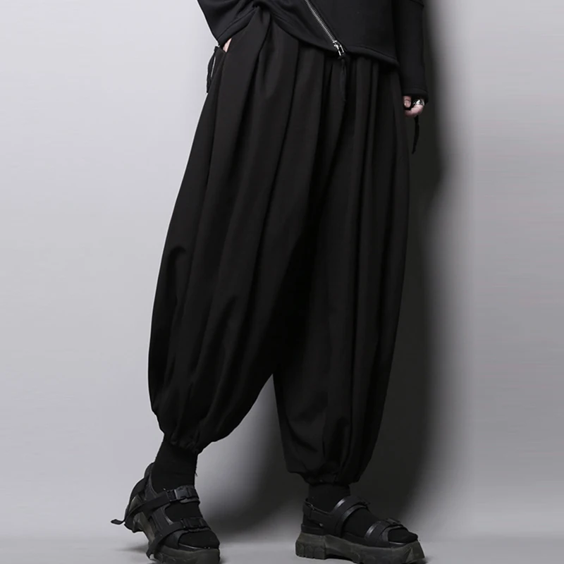 

Брюки мужские повседневные, простые модные штаны на заказ, в стиле ретро, черные, большие, на весну-лето