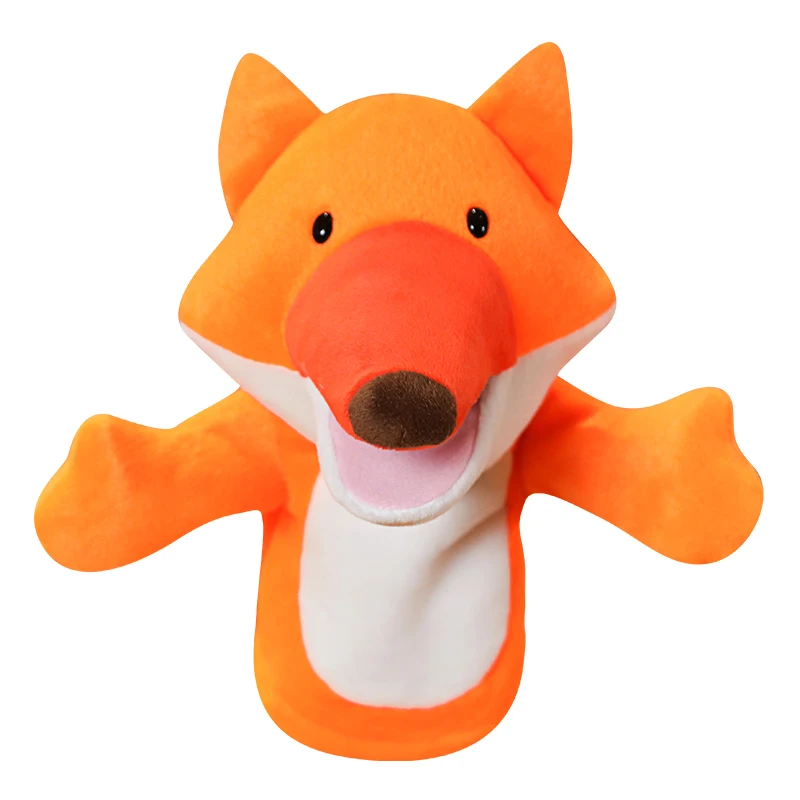 1pc Hand puppet toy Big fox crow mouth active children glove finger