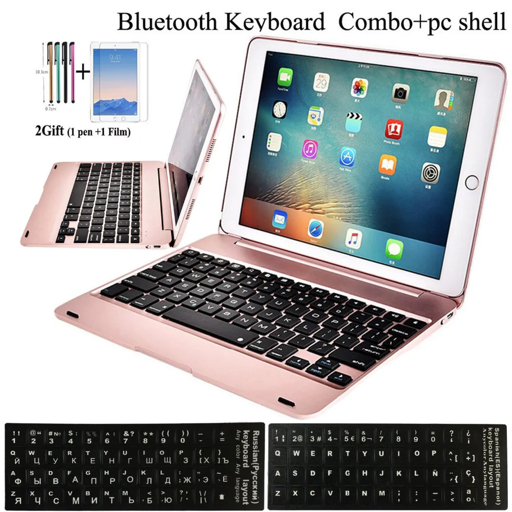 

Flip Keyboard For Apple New iPad 9.7 2017 2018 5th 6th Generation Wireless Bluetooth Keyboard Case for iPad Air 1 2 5 6 Pro 9.7