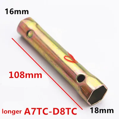 dual head A7 16mm D8 18mm E6TC D8TC A7TC spark plug socket wrench