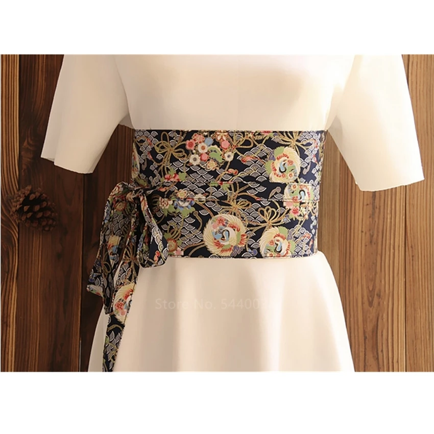 10Colors Japanese Kimono Traditional Dress Obi Belt Women Girl Bronzing Harajuku Wave Multi Sizes Bandage Sexy Girdle Print Belt
