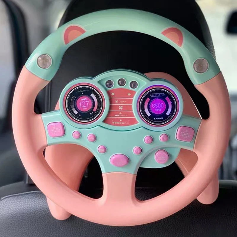 Детские интерактивные игрушки Моделирование рулевого колеса для детей с легким звуком моделирование вождения автомобиля игрушки для
