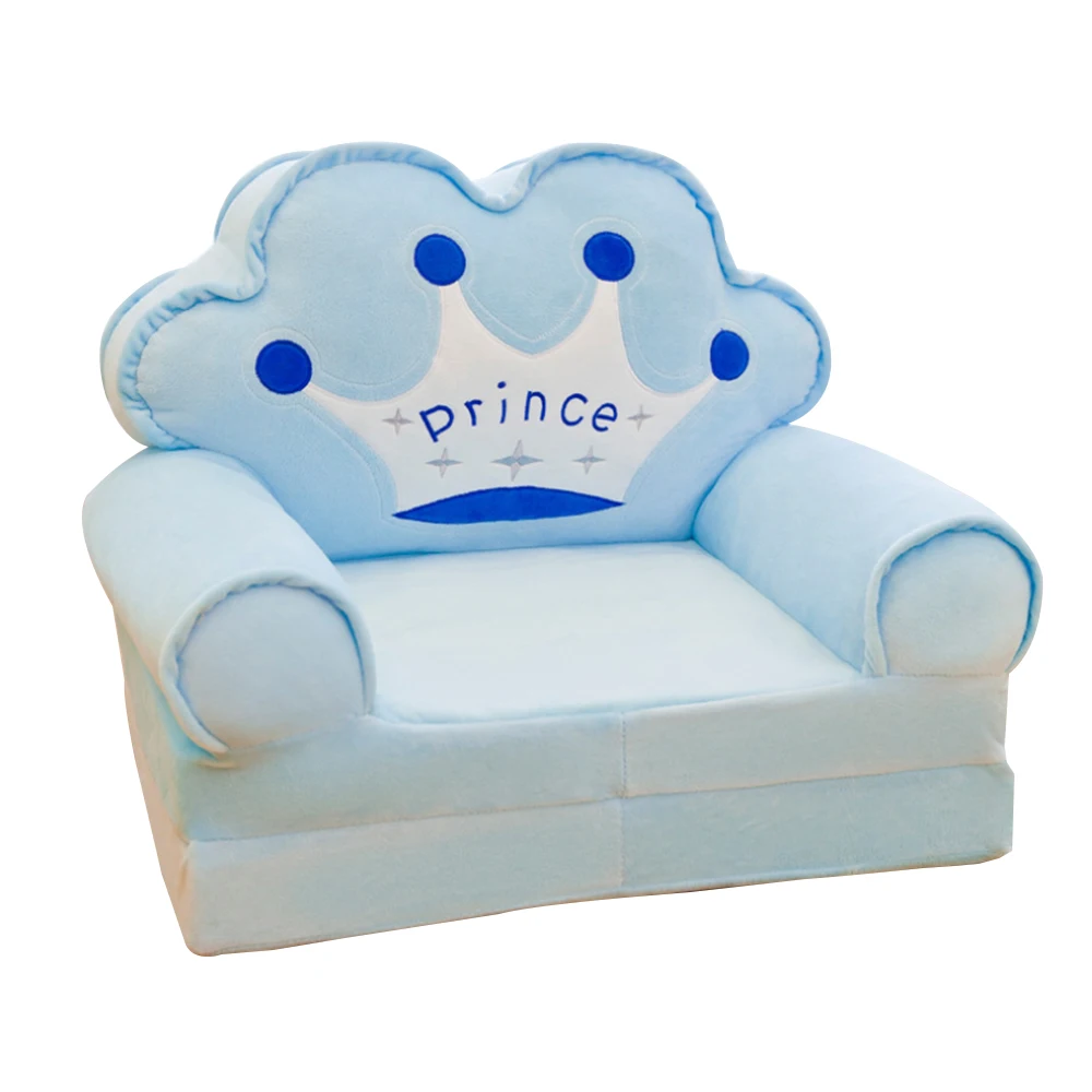 Складывающийся Детский плюшевый сидячий стул с мультипликационным принтом, детское кресло для кормления, аккуратный мягкий диван для малышей - Цвет: As Shown