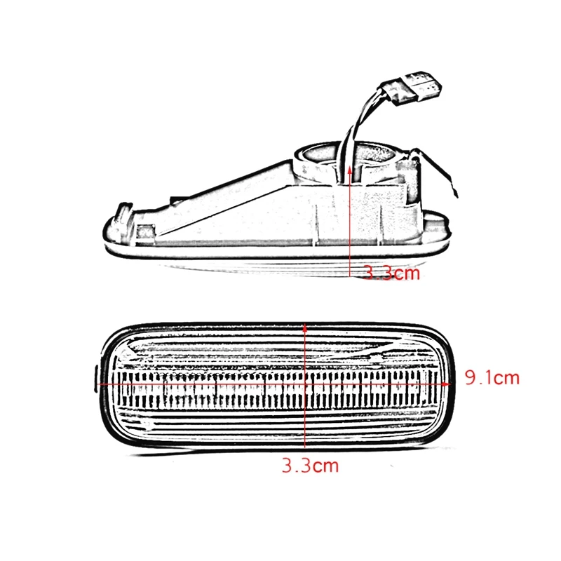 2 шт. автомобильный сигнал поворота светильник 12V светодиодные, боковые, габаритные фонари указателя для Honda Civic таможенный приходной ордер