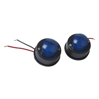 

DHBH-2Pcs Container Trucks Waterproof Side Lights Blue LED Corner Light Truck Wide Circuit Warning Lights