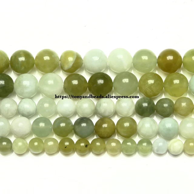 Natural Stone Green Jade Round Loose Beads 6 8 10 Mm Pick Size For Jewelry  Making - Beads - AliExpress