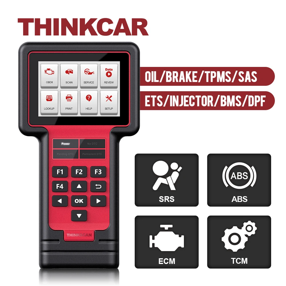 

Thinkcar Thinkscan 609 Car Scanner Diagnostic Tool OBD2 Code Reader ECM TCM ABS SRS Oil TPMS Brake SAS ETS BMS DPF Reset