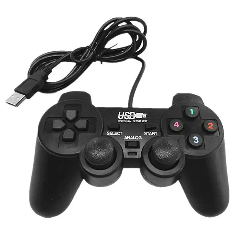 Черный проводной игровой контроллер USB джойстик геймпад для ПК ноутбука R9UA