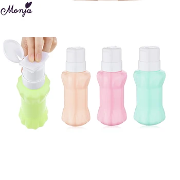 

Monja 200ml Nail Art UV Gel Remover Empty Press Pump Bottle Water Liquid Alcohol Disinfectant Storage Container Dispenser