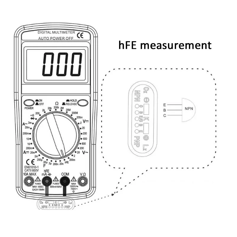 DIDIHOU 1 шт. DT9205A Цифровой мультиметр тестер ЖК-дисплей Вольтметр измеряет электрик Высокая точность портативный тестер напряжения