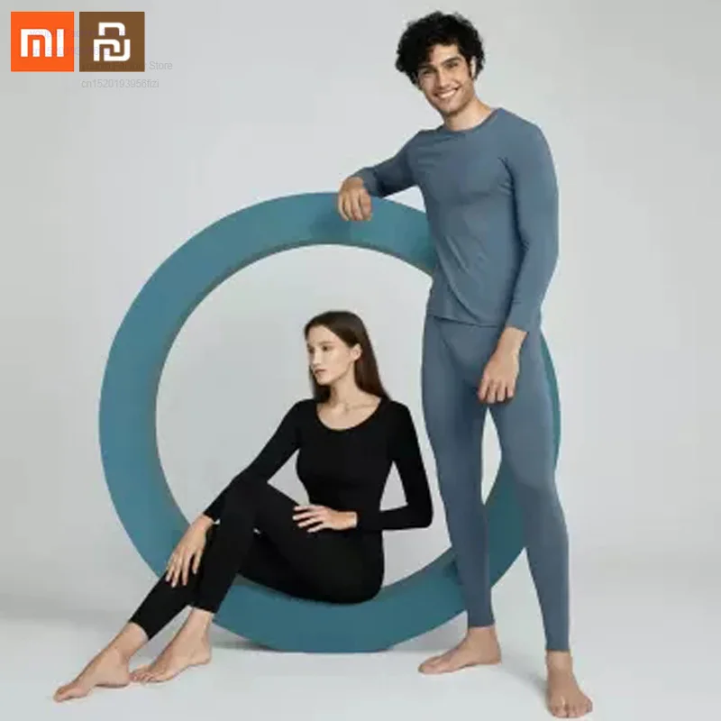 Комплект нижнего белья Xiaomi mijia, шелковистый антистатический Невидимый Базовый комплект для пары, осенне-зимняя одежда, длинные штаны, костюм для умного дома