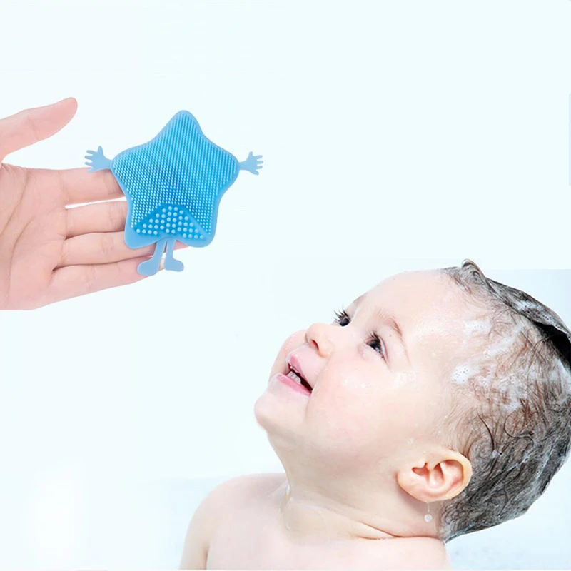 3pcs/lot Cute Newborn Comb Shampoo Security Silicone Soft Brush Bath Baby Hairbrush