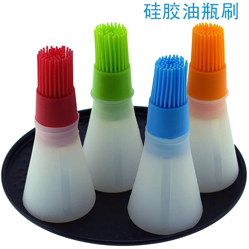 Thickened Silicone Bottle Brush with Measuring Barbecue Brush Bakery Brush Sauce Brush Butter Brush High-temperature Resistant R