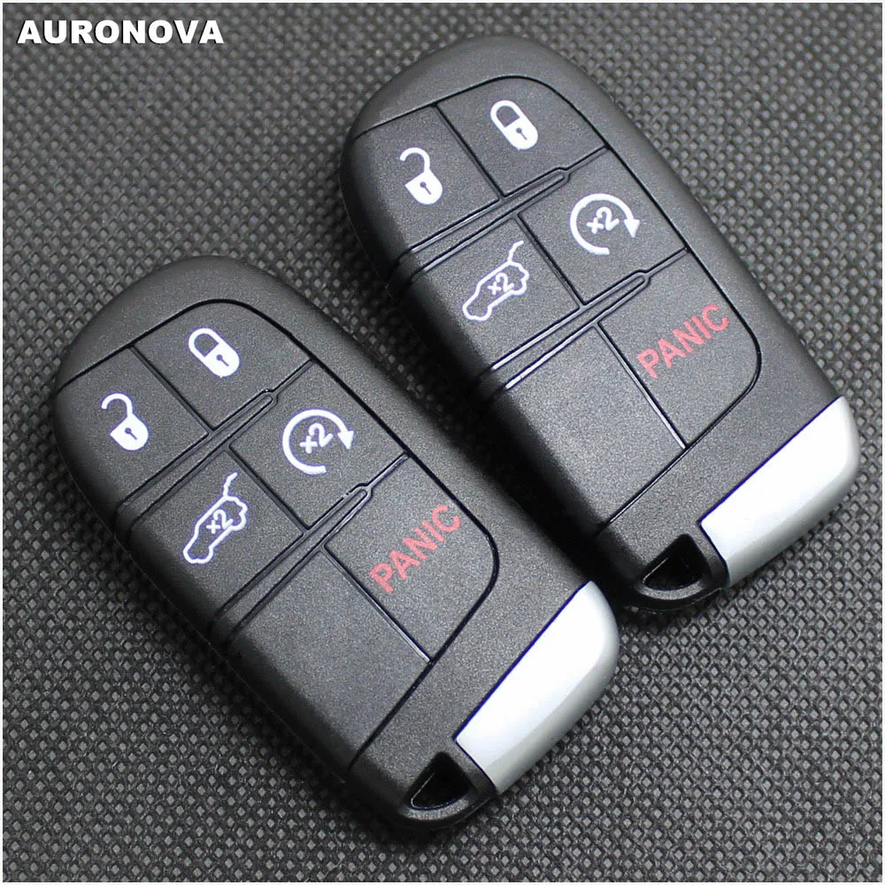 Auronva новая Замена ключа без ключа для Jeep Grand Cherokee Dodge зарядное устройство Chrysler 300 5 Кнопка дистанционный ключ-брелок от машины чехол