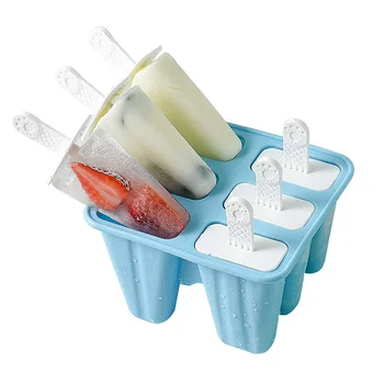 

Ice Cream Molds 6 Pieces Silicone Ice Cream Molds BPA Free Popsicle Mold Reusable Easy Release Ice Cream Maker