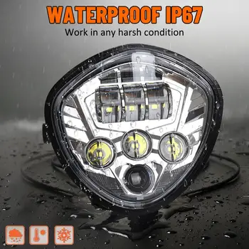 

7inch Motorcycle Headlight Bulbs LED Hi Lo beam Moto LED Headlight Motorbike LED Lamps Conversion Kit Bulbs 4500LM/2700LM 6000K