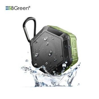 

BGreen Waterproof Outdoor Bluetooth Mini MP3 Speaker Portable IP65 Speaker Crash Proof Dust Proof Speaker With Mic Microphone