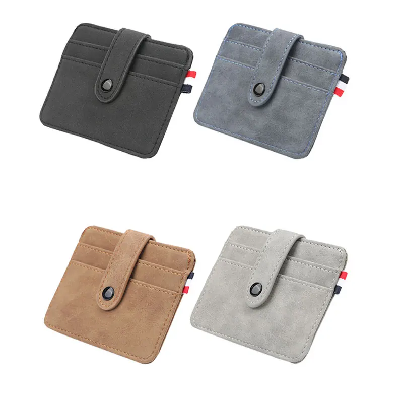 

Slim Credit Card Holder Pocket Minimalist Coin Purse Leather Card Package Wallet