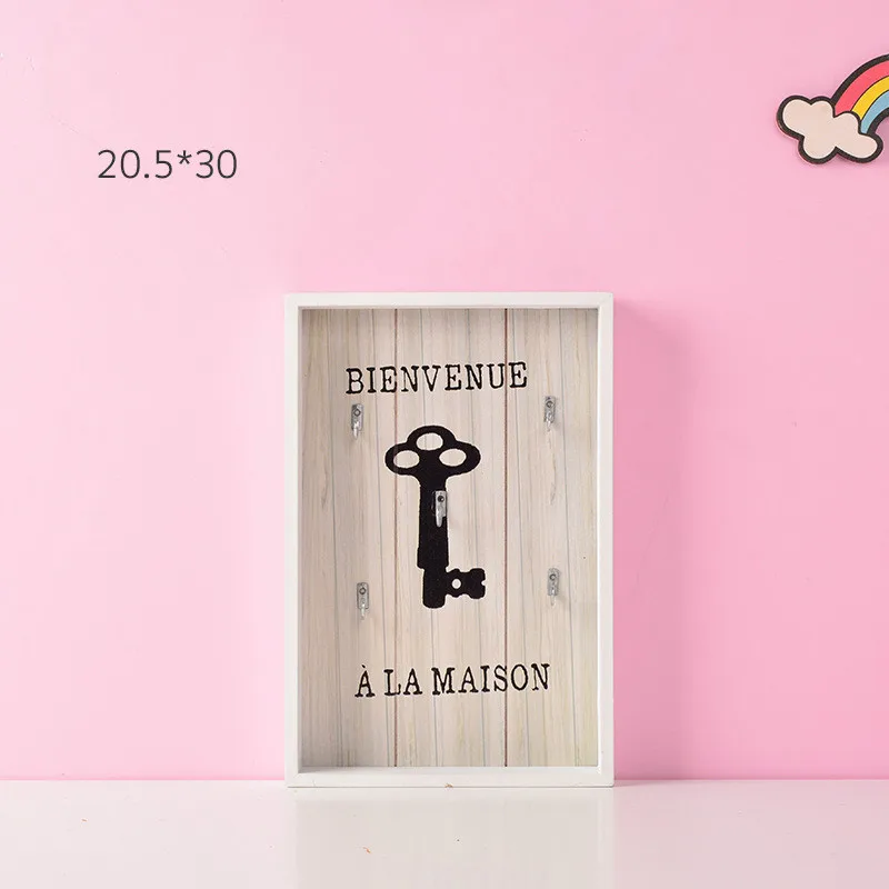 Beige key Ins деревянный настенный держатель для ключей, органайзер, вешалка для детей, спальни, детская отделка детской стены, держатель для ключей, крючок для хранения - Цвет: Beige key