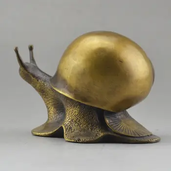 

China handmade antique bronze Self-Improvement Snail Decoration Statues