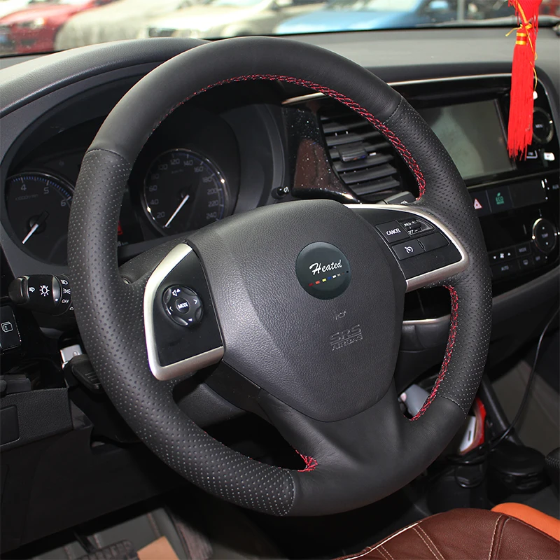 Чехол на руль для Mitsubishi Outlander 2013 2014 Mirage ASX L200 2015 2016|Чехлы руль| |