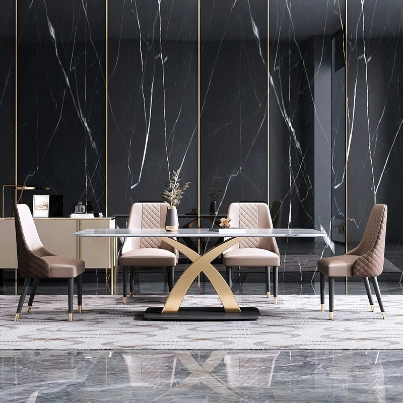 Luxury Design Dining Room Furniture Modern Dining Table Marble Top 8