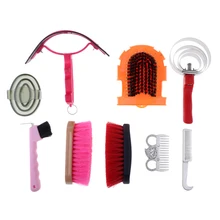 9 шт. Конный набор для верховой езды карри гребень для ухода за лошадьми грива хвост щетка гребень пот скребок