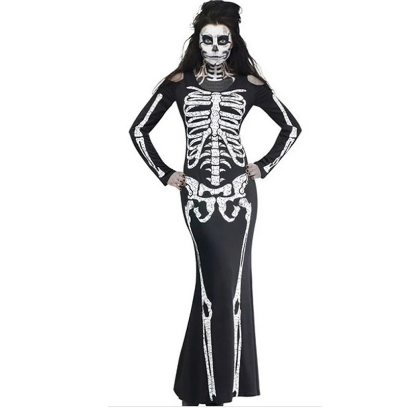 Костюмы на Хэллоуин для женщин, платье с длинным рукавом, Женский костюм на Хеллоуин, одежда deguisement femme