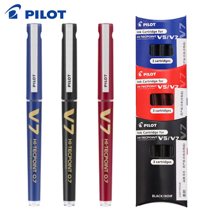 PILOT BXC-V7 Exchangeable Ink Gel Pen BX-V5/V7 Upgrade Version Large Capacity Student Office Signature Pen 0.7mm scx 10 gearbox assembly pom large tooth version axial scx10 climbing car upgrade