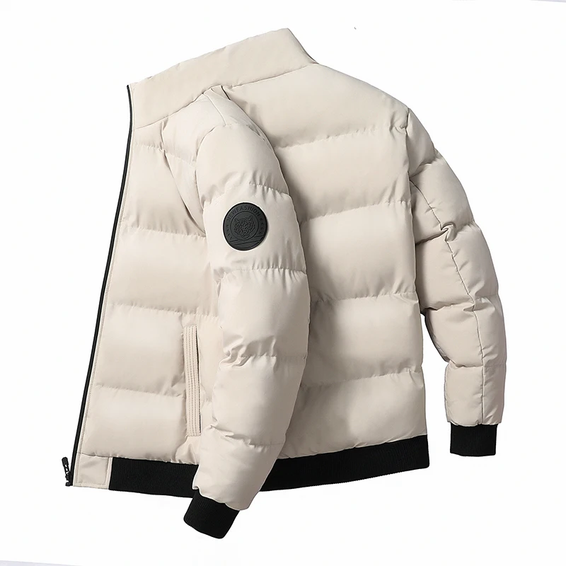 

M-8XL Plus Size Fluffy Puffer Jacket for Men Winter Clothing 2020 Fashion Trends Padded Coat Stand Collar Warm Parkas Streetwear