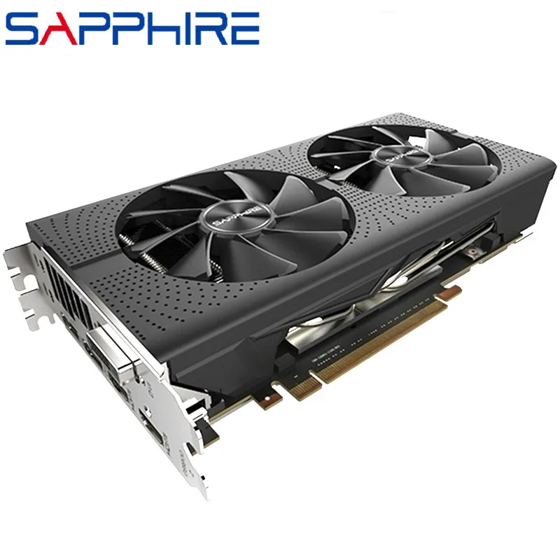 SAPPHIRE видеокарта RX 580 4GB 256Bit GDDR5 видеокарты для AMD RX 500 серии VGA карты RX580 DisplayPort DVI б/у