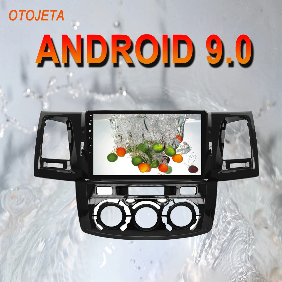 

OTOJETA Android 9.0 2.5D Screen Car Radio Player For Toyota Fortuner Hilux Manual AC Multimedia auto Stereo GPS tape recorder