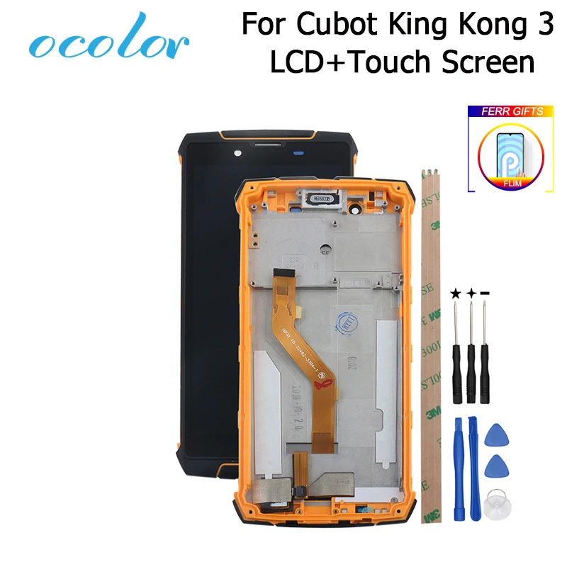 ЖК-дисплей ocolor для Cubot King Kong 3 сенсорный экран с рамкой сменная пленка инструменты