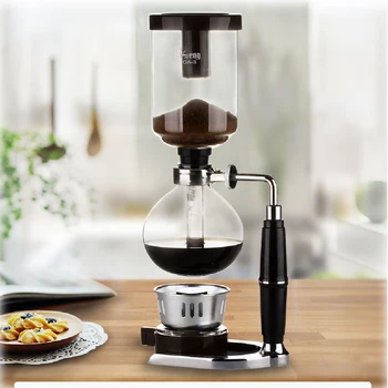 

3 cups Coffee Siphon Coffee Tea Siphon Vacuum Pot Coffee Maker Heat-resistant Glass Type Siphon Coffee Filter machine