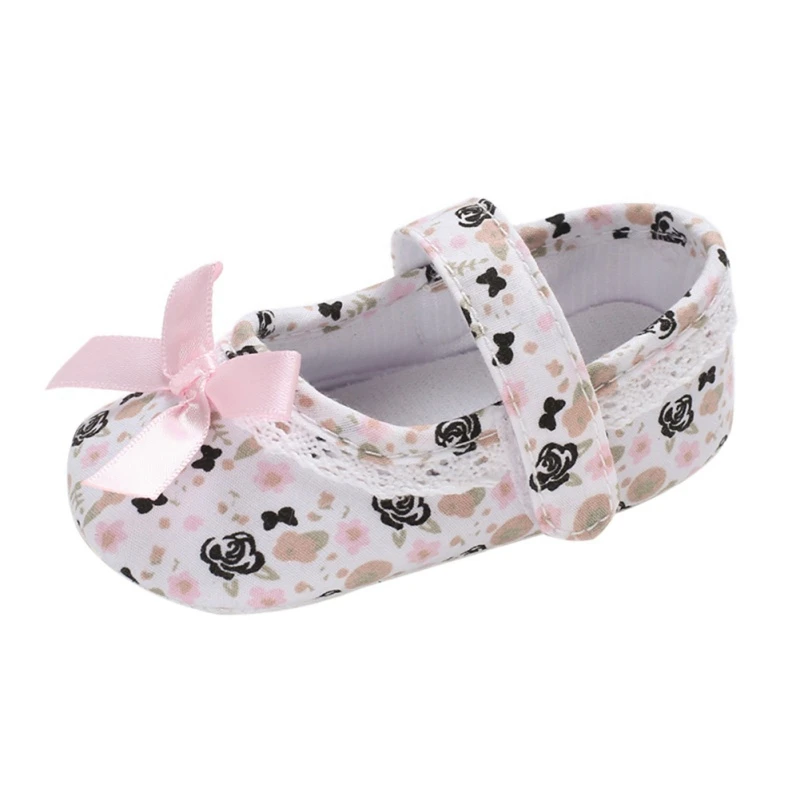 YTM1046A Fashion Newborn Girls Princess Shoes Baby Toddler First Walkers Infant Cotton Crib Floral Soft Soled Anti-Slip Girls Shoes - Цвет: YTM1046A