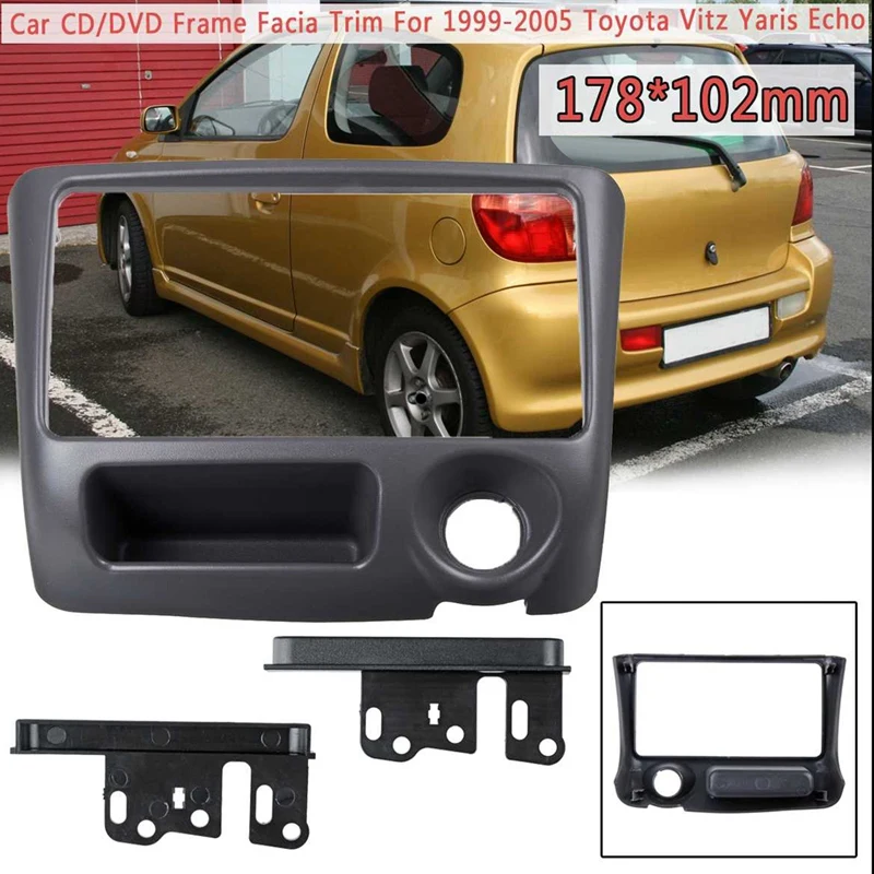 2Din стерео радио CD dvd-плеер панель аудио отделка рамка для Toyota Vitz Yaris, echo 1999-2005