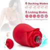 Rose Flower Sucking Vibratosr For Woman Nipple Sucker Clitoris Stimulator Tongue Lick Breast Enlarge Adult Sex Toys Rechargeable 1