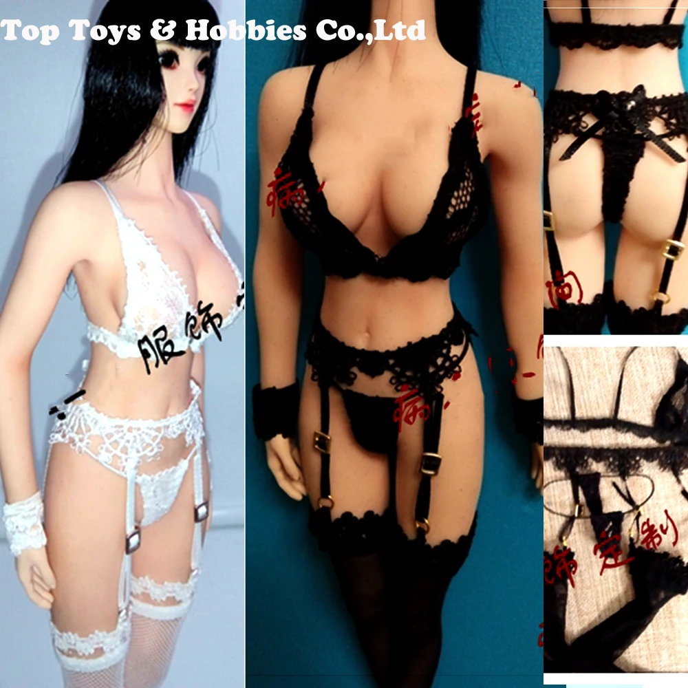 1/6 весы бикини кружевные чулки tightsUnderwear костюм с подвязками кружева кружевной