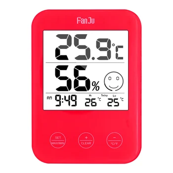 

Kitchen Weather Station Tester Kitchen Digital LCD Thermometer Hygrometer Bathroom Temperature Table Desktop Clock