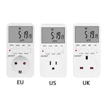 EU UK US Plug Outlet Digital Timer Socket Time Relay Switch Control Programmable
