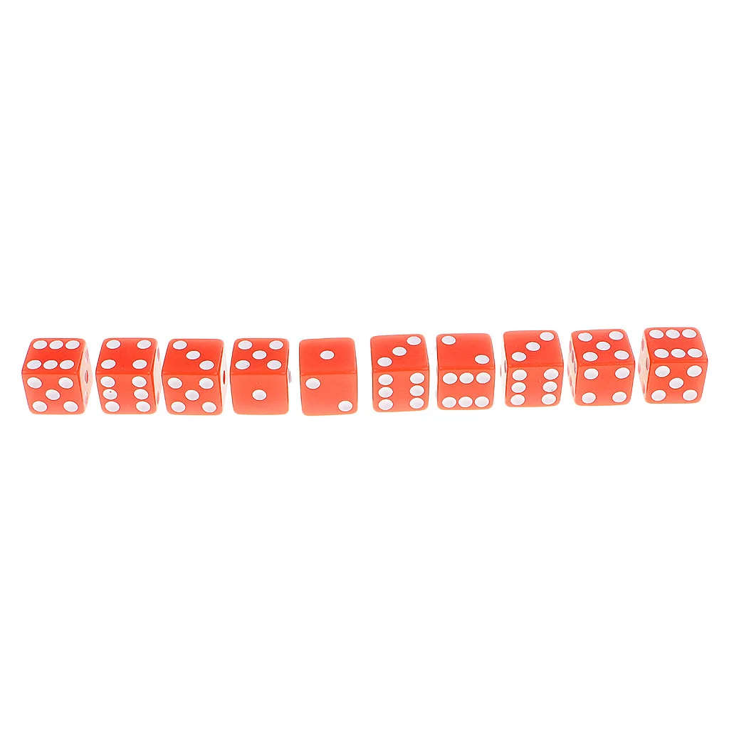 Set/10pcs Six Sided D6 Digital Dice Party Gaming Dice D&D RPG Board Game Parties Board Game Dices Polyhedral Dices