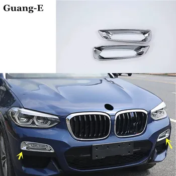 

For BMW X3 Xdrive 25i 28i 30i 2018 2019 2020 Car Body Front Fog Light Lamp Detector Frame Stick Styling Abs Chrome Trim Parts