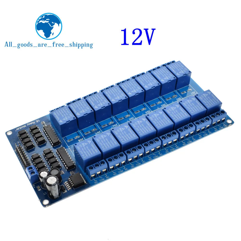 TZT teng 5 в 12 В 16 канальный релейный модуль для arduino ARM PIC AVR DSP электронный релейный ремень оптрон изоляция