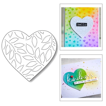 

2020 New Valentine Heart Frame Background Debossing Embossing Metal Cutting Dies For Scrapbooking Greeting Card Making no stamps