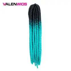 Valenwigs накладные волосы на крючке, HAVANA mambo твист крючком тесьмы 22 дюймов 100g эффектом деграде (переход от темного к Цвет синтетическое волокно
