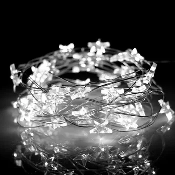 

3M 30LED Star Silver Copper Wire String Lights Battery Operated Fairy Lights for Christmas Holiday Party Wedding Home Decoration