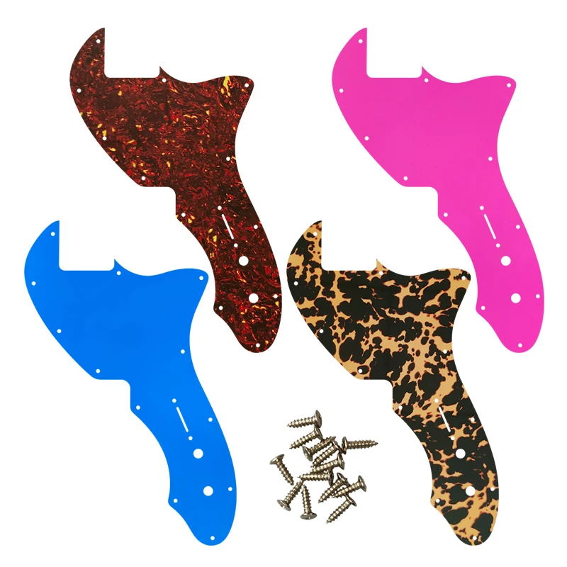 

Pleroo Custom Guitar Parts For US Tele 69 Thinline Guitar Pickguard No pickup Scratch Plate, Multi Color Choice Flame Pattern