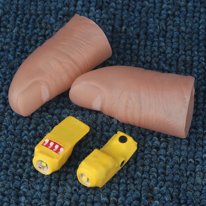 전문 라이트 페어 세트(빨간색 및 4가지 색상) 매직 트릭 슈퍼 엄지 라이트 Magia 소품 무대 매직 특수 효과 환상